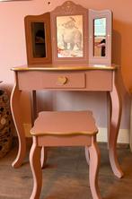 Kinder kaptafel met krukje, Huis en Inrichting, Tafels | Kaptafels, Ophalen, Gebruikt, 50 tot 100 cm, Minder dan 100 cm