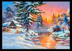 kn. 5D (full) Diamond Painting - MO62  winterlandschap (2), Ophalen of Verzenden, Nieuw, Materiaal