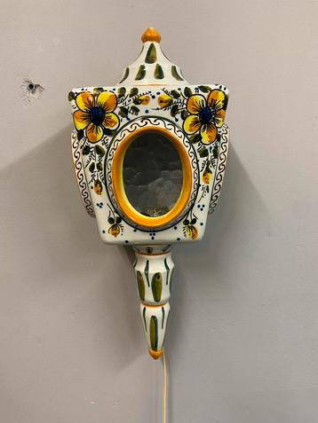 Oude portugese wandlamp keramiek lamp vintage beschikbaar voor biedingen