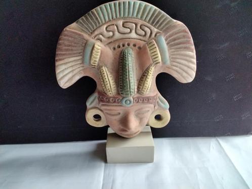 Masker Terracotta Mexico God Mais Zapoteka, Antiek en Kunst, Kunst | Niet-Westerse kunst, Ophalen of Verzenden