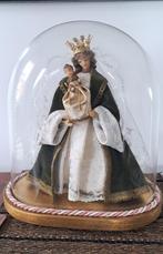 Ovale STOLP met wassen Maria uit de jaren '60, Antiek en Kunst, Antiek | Religie, Ophalen