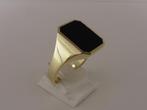 Gouden herenring met onix                                G49, Sieraden, Tassen en Uiterlijk, Ringen, Gebruikt, 20 of groter, .