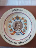 Herdenkingsbord Wilhelmina 1898 Koningin der Nederlanden, Antiek en Kunst, Antiek | Wandborden en Tegels, Ophalen of Verzenden
