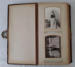 Antiek Fotoalbum met 125 Foto's Kabinet en CDV 's 1900, Ophalen of Verzenden