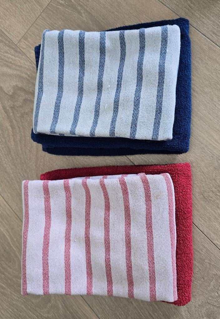 2 boerenbont thee- en 2 handdoeken, Overige materialen, Overige typen, Ophalen of Verzenden, Zo goed als nieuw
