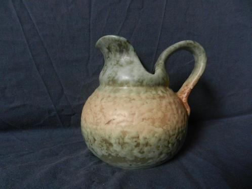 Groen en beige plateel kan Kon. Zuid Holland Gouda h. 14,7, Antiek en Kunst, Antiek | Keramiek en Aardewerk, Ophalen of Verzenden
