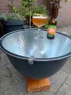 Bijzet tafel lampenkap, Huis en Inrichting, Ophalen, Minder dan 45 cm, Metaal of Aluminium, Rond