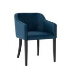 6x Eetkamerstoel Peda (Goossens), Huis en Inrichting, Ophalen, Blauw, Zo goed als nieuw, Stof