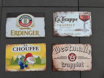 Bierborden Set - Erdinger, La Trappe, Chouffe, Westm beschikbaar voor biedingen