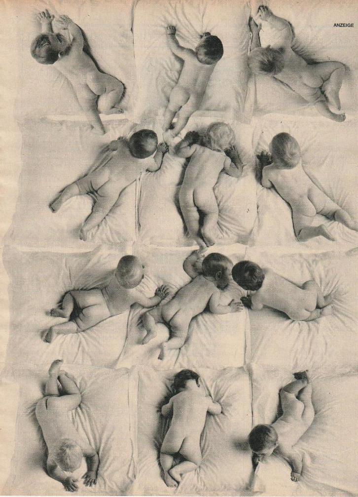 retro reclame 1972 Nivea alle baby's met hetzelfde probleem, Verzamelen, Retro, Overige typen, Verzenden