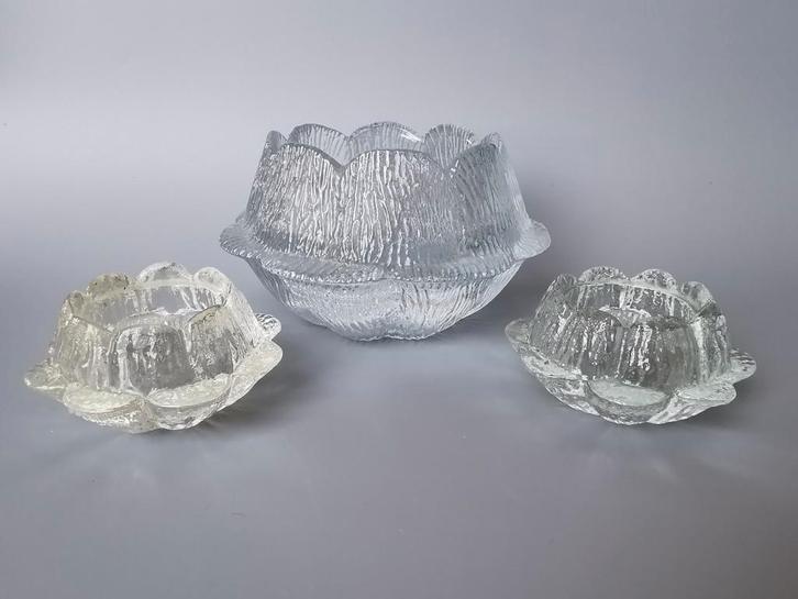 Holmegaard glas xxl kom met kaarsenhouders Sidse Werner, Antiek en Kunst, Antiek | Glas en Kristal, Verzenden