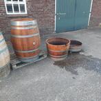 Houten Regenton/Bloembak, Tuin en Terras, Bloembakken en Plantenbakken, Ophalen, Rond, Tuin, Zo goed als nieuw