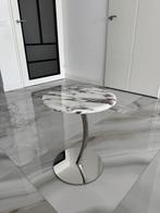 marmeren ronde bijzettafel, Huis en Inrichting, Tafels | Bijzettafels, Overige materialen, Minder dan 55 cm, Rond, Nieuw
