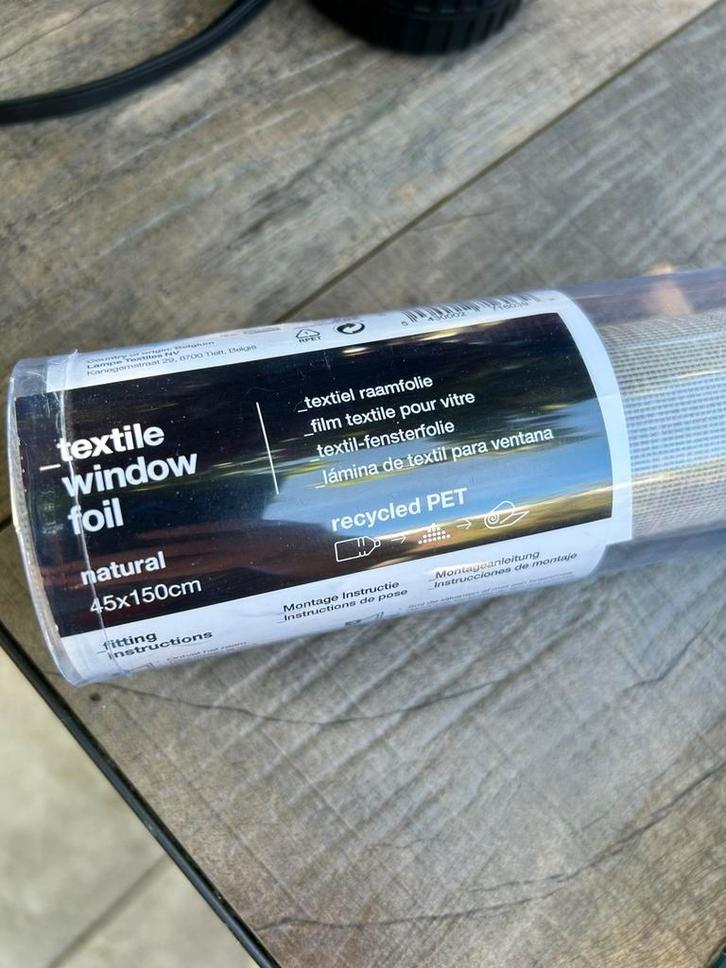 Textiel raamfolie, Huis en Inrichting, Stoffering | Gordijnen en Lamellen, Nieuw, Minder dan 100 cm, Ophalen