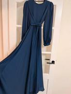 Donker Blauwe gala jurk, Kleding | Dames, Gelegenheidskleding, Galajurk, Maat 42/44 (L), Zo goed als nieuw, Verzenden