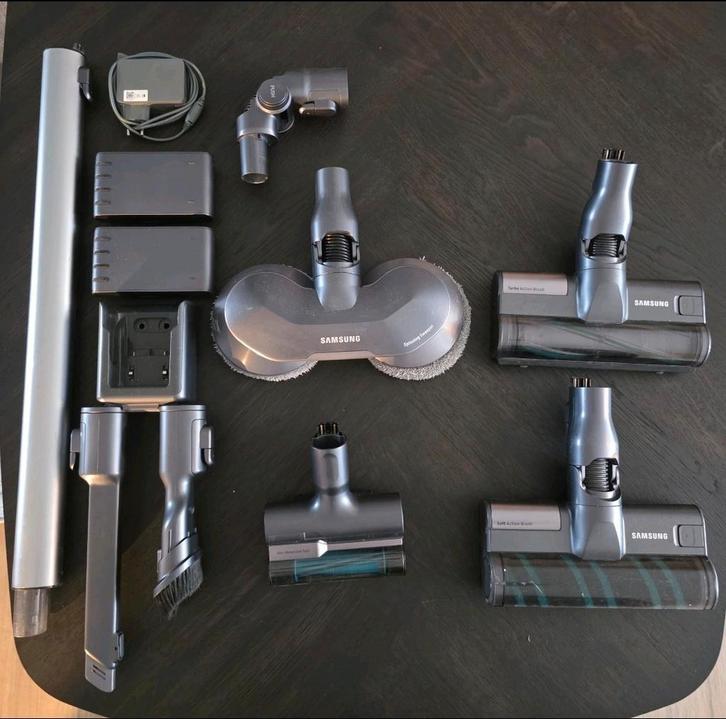 Luxe set Samsung Jet accessoires (Dweilmond, Extra accu, Bor, Witgoed en Apparatuur, Stofzuigers, Gebruikt, Stofzuiger, Minder dan 1200 watt
