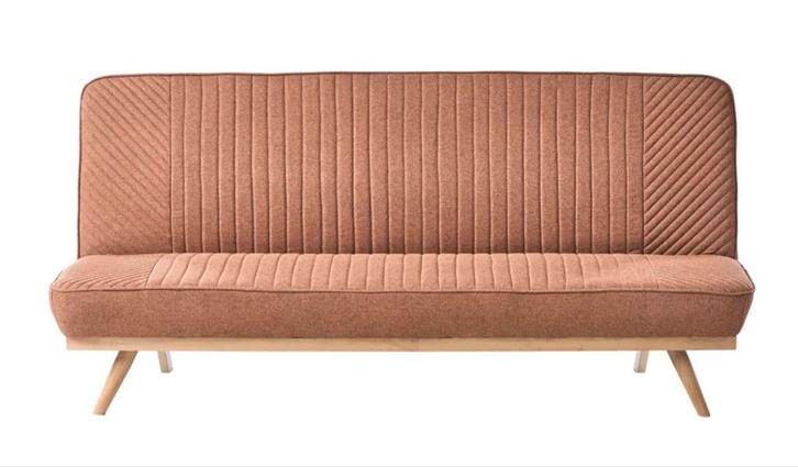 Gloednieuwe 2-zits slaapbank, goudbruin, van Beliani, Huis en Inrichting, Banken | Sofa's en Chaises Longues, Nieuw, Tweepersoons