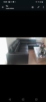 Zwarte hoekbank in goede staat, Huis en Inrichting, Banken | Bankstellen, 250 tot 300 cm, Hoekbank, Ophalen of Verzenden, Zo goed als nieuw