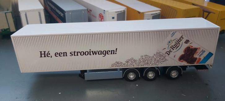 Kastentrailer wsi van de ruijter, Hobby en Vrije tijd, Modelauto's | 1:50, Zo goed als nieuw, Bus of Vrachtwagen, Wsi, Ophalen of Verzenden