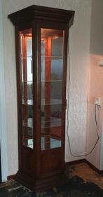 Sierlijke vitrinekast., Huis en Inrichting, Kasten | Vitrinekasten, Ophalen, Gebruikt, Eikenhout, 50 tot 100 cm