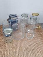 Set voorraadpotten en vazen van glas, Huis en Inrichting, Woonaccessoires | Vazen, Ophalen, Overige kleuren, Glas, Minder dan 50 cm