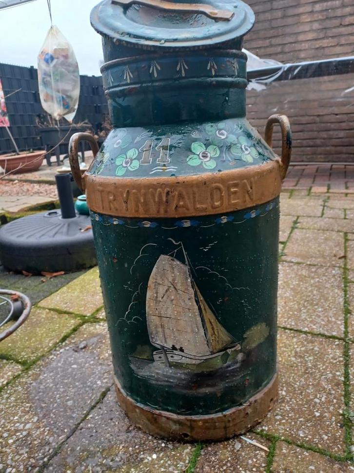 Vintage Melkbus Trynwalden met Zeilschip, Antiek en Kunst, Curiosa en Brocante, Ophalen of Verzenden