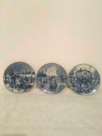 Wandborden 'Land bewerken', Royal Delft Blue, aardewerk., Ophalen of Verzenden