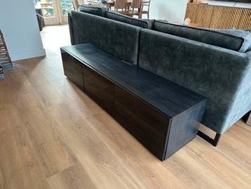 IKEA Besta tvmeubel (zwart, smoke deurtjes) - afbeelding 3