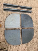 Graniet-platen voor zweefparasol (parasolvoet), Tuin en Terras, Parasols, Ophalen, Gebruikt, Minder dan 1 meter, Zweefparasol