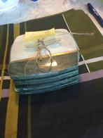 Prachtige marmer onder zetters met gouden randen. 10x 10 cm., Ophalen of Verzenden, Nieuw, Glas of Kopje
