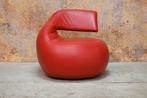 ZGANieuw rode leren Leolux Gisa design draaifauteuil, Leolux, Design, Ophalen of Verzenden, 75 tot 100 cm
