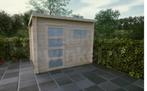 Actie Blokhut 300x200cm OP = OP, Tuin en Terras, Tuinhuizen, 200 tot 400 cm, Blokhut, Nieuw, 1 raam