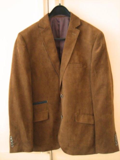 Lichtgewicht alcantara colbert TAILOR & SON 52 snazzeys, Kleding | Heren, Kostuums en Colberts, Nieuw, Maat 52/54 (L), Bruin, Verzenden