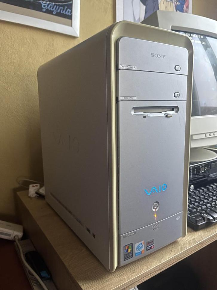 Sony Vaio Retro Pc, Computers en Software, Desktop Pc's, Zo goed als nieuw, 3 tot 4 Ghz, HDD, 4 GB, Met videokaart, Gaming, Ophalen