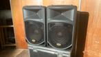 Samson db 500 speakers incl. peavey 8.5 versterker te koop, Gebruikt, 120 watt of meer, Front, Rear of Stereo speakers, Ophalen