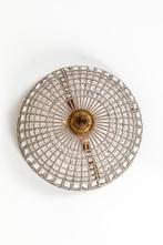 Kristallen Plafonniere | Franse Plafondlamp | Brons met Glas, Nieuw, Ophalen of Verzenden, Info@laurierdesign.nl, Laurier Design