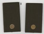 set rangen epauletten Vaandrig / Adjudant (I), Verzamelen, Ophalen of Verzenden, Landmacht, Nederland, Embleem of Badge