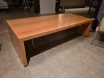 Beukenhouten Salontafel met Glasplaat, Ophalen, Gebruikt, 100 tot 150 cm, Glas