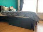 IKEA MALM bed inclusief lattenbodem, Ophalen, Gebruikt, Zwart, Tweepersoons