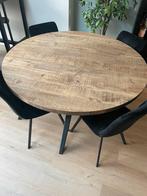Ronde eettafel, Huis en Inrichting, Tafels | Eettafels, Ophalen, Rond, Zo goed als nieuw, Industrieel