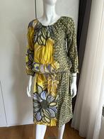 Antik batik Gele Jurk met Print - Maat M, Maat 38/40 (M), Geel, Ophalen of Verzenden, Zo goed als nieuw