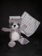 kik ergee wasbeer met doekje sterren tweekleurig grijs/wit, Ophalen of Verzenden, Nieuw, Beer