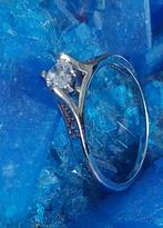 ri. prachtige zilverkleurige ring STRASS (21mm), Overige materialen, 20 of groter, Verzenden, Nieuw