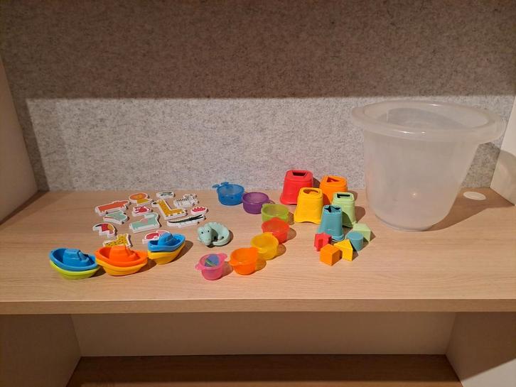Bad Speelgoed Set + Tummy Tub, Kinderen en Baby's, Speelgoed | Babyspeelgoed, Gebruikt, Ophalen