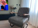 Industriële Leren Fauteuil, Ophalen of Verzenden, Zo goed als nieuw, 50 tot 75 cm, Leer