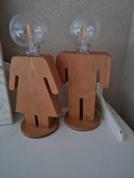 Eve & Adam Lampen Set, Ophalen of Verzenden, Zo goed als nieuw, Bruin, Hout
