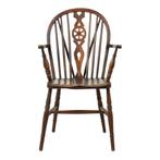 Antieke Houten Windsor Stoel Beuk Olm Wheel Back Chair 19de, Antiek en Kunst, Ophalen
