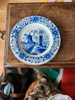 Delfts Blauw Bordje met Molen en Boot, Antiek en Kunst, Antiek | Wandborden en Tegels, Ophalen