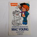 Leuke oude sticker.   LEVI'S.  Mac Young. juniormode Zutphen, Verzamelen, Ophalen of Verzenden, Zo goed als nieuw, Overige typen