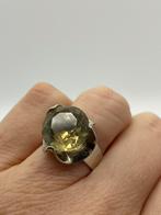 A835 Prachtige zilveren ring lemon topaas (verstelbaar), Ophalen of Verzenden, Zilver, Ring, Met edelsteen